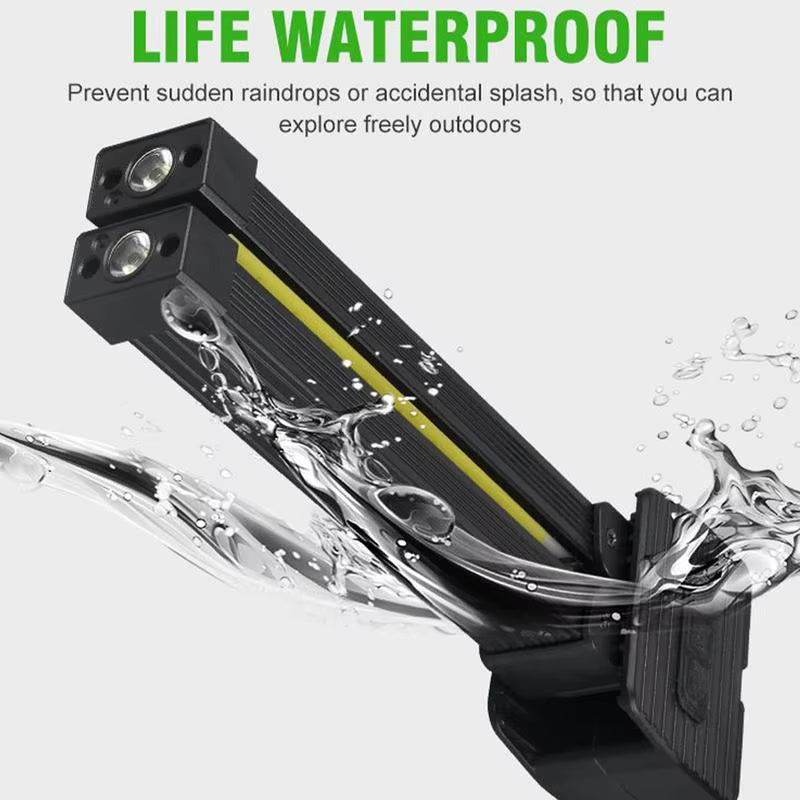 Gym Lamp for Posing,7Th Gear Dimming,Portable Magnet LED Flashlight with Hanging Hook,Handheld USB Rechargeable Worklight